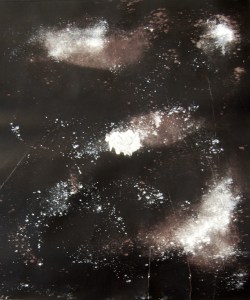 Island floating in kosmos ocean